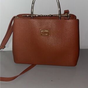 Loungefly Brown Satchel with Gold Handles